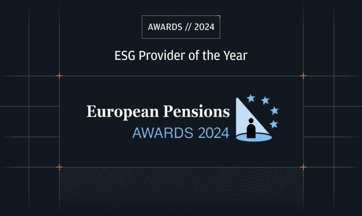 European Pensions Awards Fusion Best ESG Provider 2024